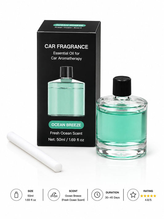 AL KHUMERY - Luxury Car Fragrance Essential Oil – Premium Long-Lasting Aromatherapy Air Freshener | 50ml | 30–45 Days | 5 Signature Scents | Elegant Black Edition