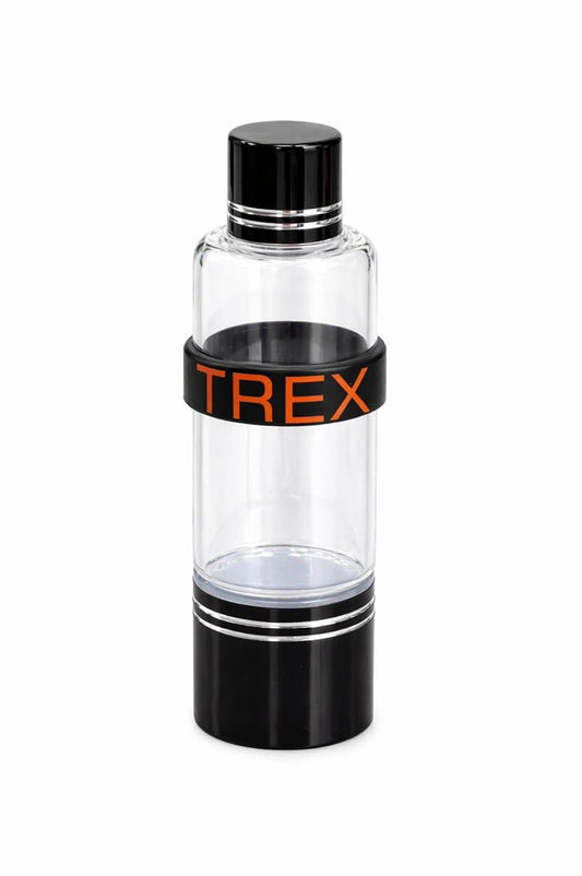 TREX प्रीमियम-25 मि.ली., ग्लास दोखा बोतल – मेटल कैप के साथ पारदर्शी एयरटाइट स्टोरेज | अल खुमेरी | लग्जरी स्मोकिंग एक्सेसरी