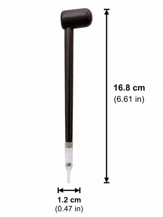 Handcrafted All-Natural Wood Medwakh Pipe, Classic Round Bowl T-Shape Design – Traditional Arabian Dokha Pipe, 16.8cm (6.61in)