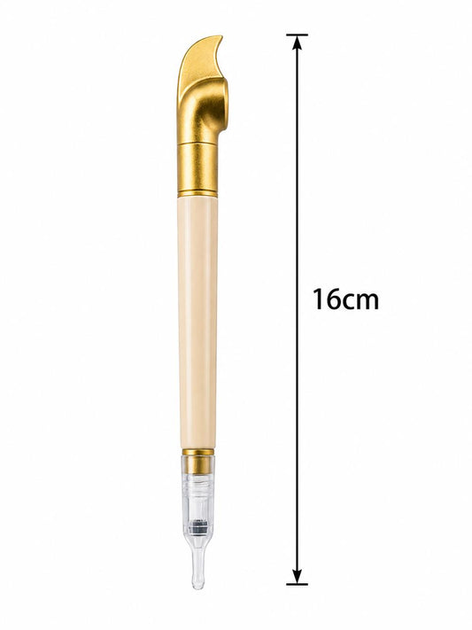 Premium Medwakh Pipe 16cm – Beige Acrylic Body with Matte Gold Finish – Modern Dokha/Midwakh Smoking Pipe