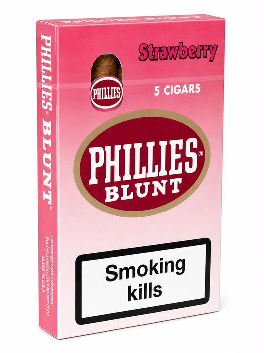 Phillies Blunt Cigars – Grape, Honey, Strawberry & Chocolate Aroma | Premium USA-Made Flavored Cigars | Pack of 5 Sticks