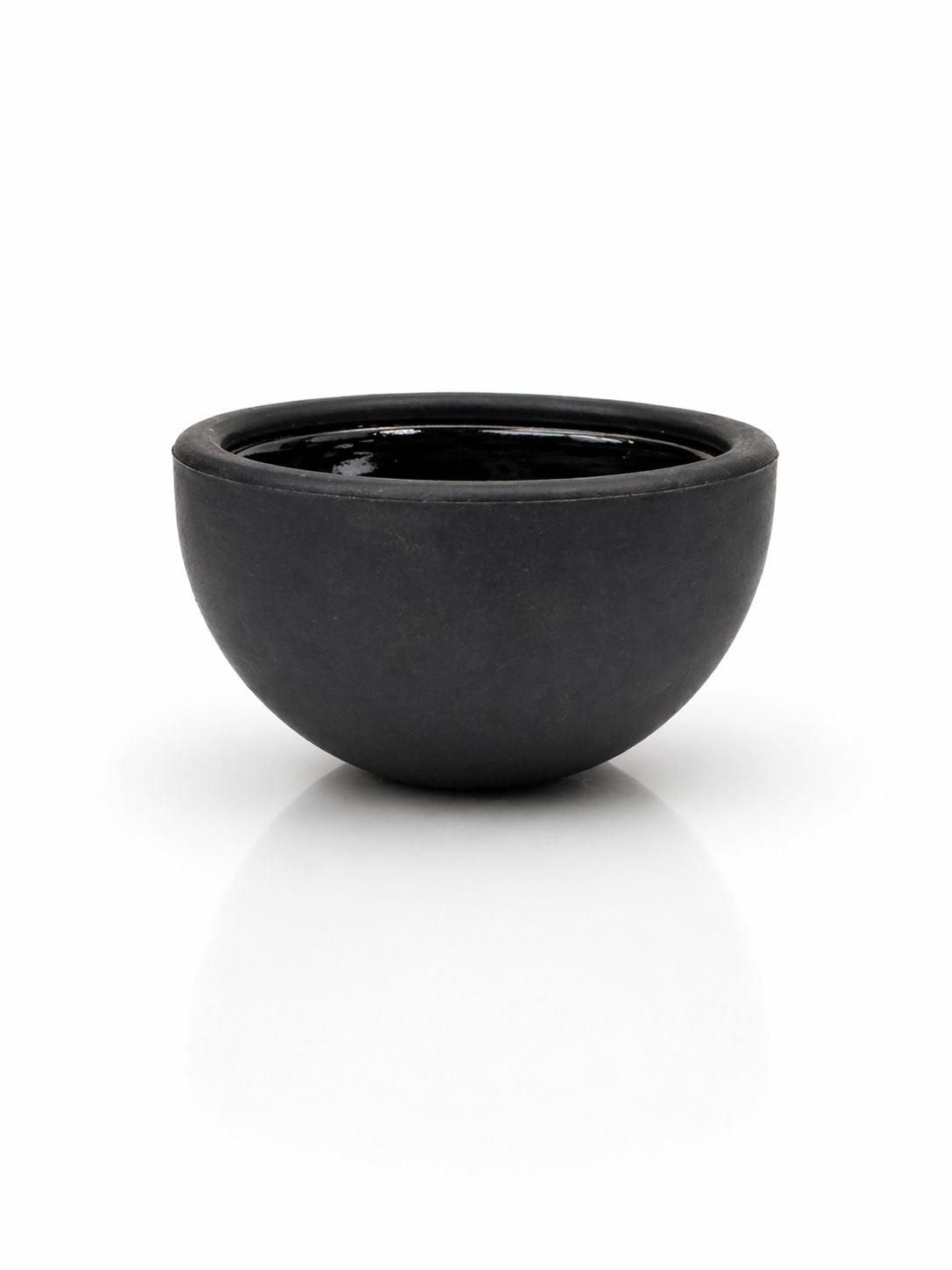 AL KHUMERY PREMIUM CERAMIC DOME HOOKAH BOWL – MATTE BLACK GLAZED INTERIOR SHISHA RAS | LOW PROFILE STEMLESS DESIGN | UAE