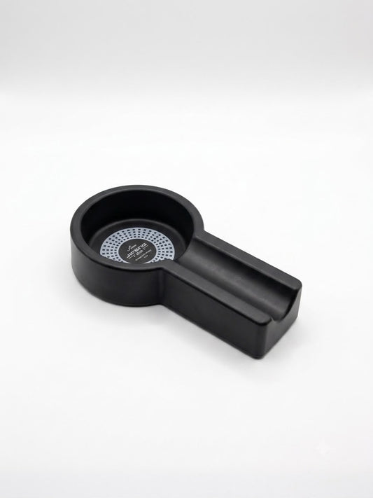Matte Black Cigar Ashtray with Cigar Rest Groove