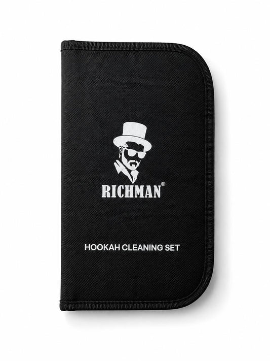 Richman 6-Piece Shisha Hookah Cleaning Brush Kit – Deep Clean Glass Vase, Hose, Bowl & Stem