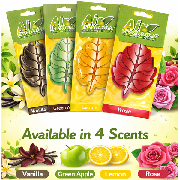 20-Day Long-Lasting Leaf Air Freshener 🌿 – Hanging Fragrance for Car, Home & Office | Available at Al Khumery UAE