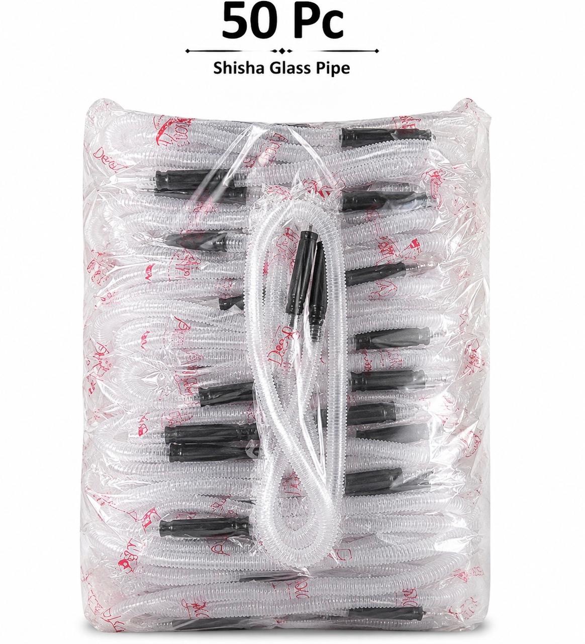 50- Pc Bundle Premium Disposable Shisha Glass Pipes – Bulk Fresh & Hygienic