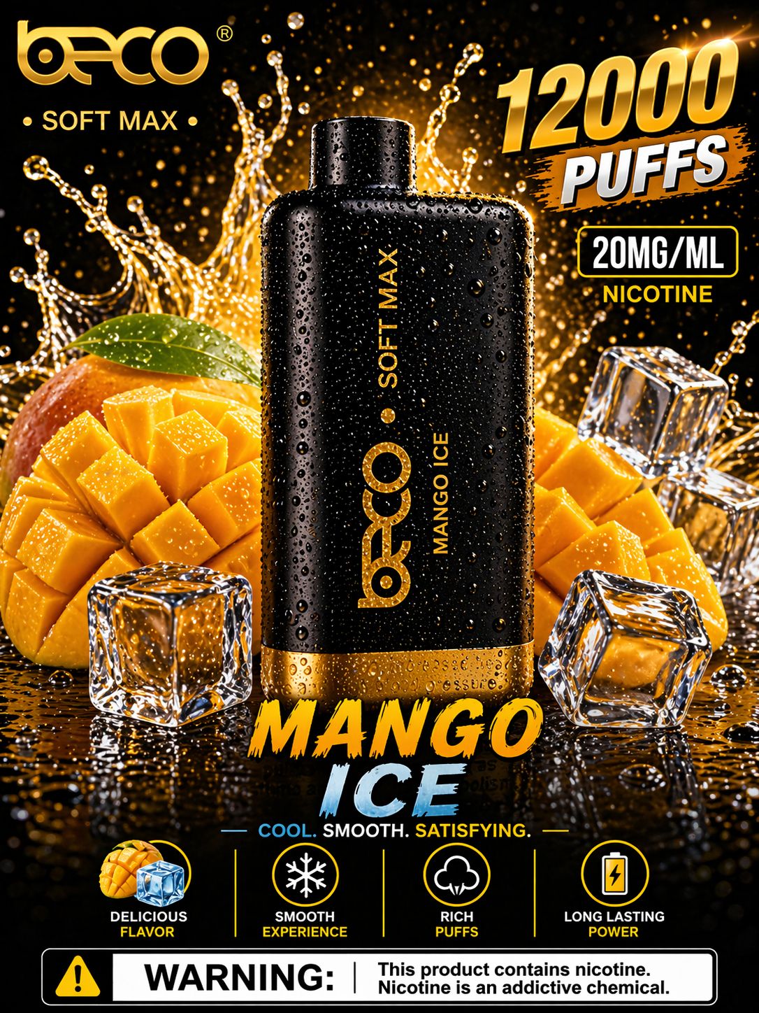 AL KHUMERY | BECO Soft Max Disposable Vape 12000 Puffs Mixed Berries | 20mg Nicotine | Rechargeable | Premium Flavor Vape UAE