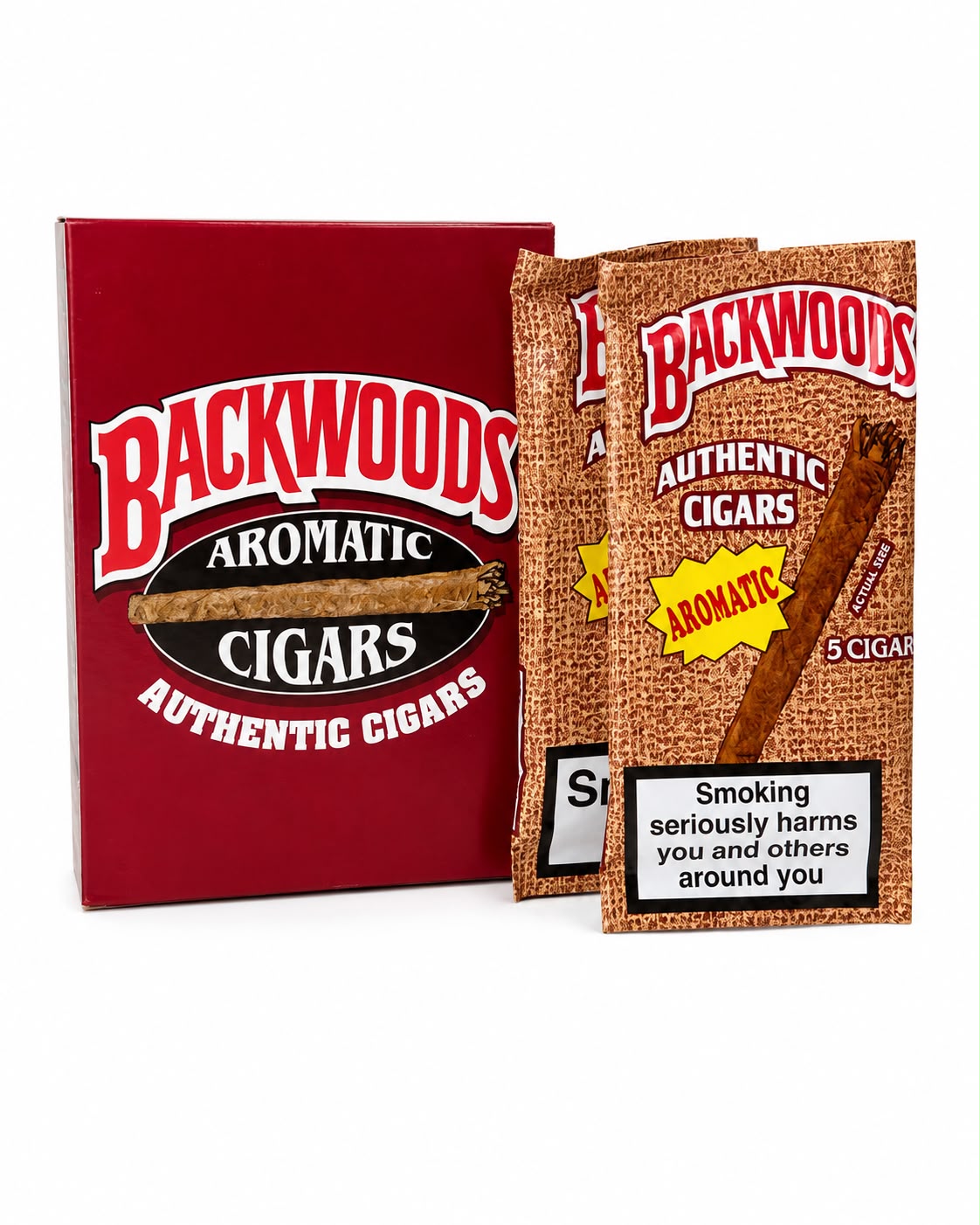 BACKWOODS AUTHENTIC CIGARS - Box ( 8 Packet )