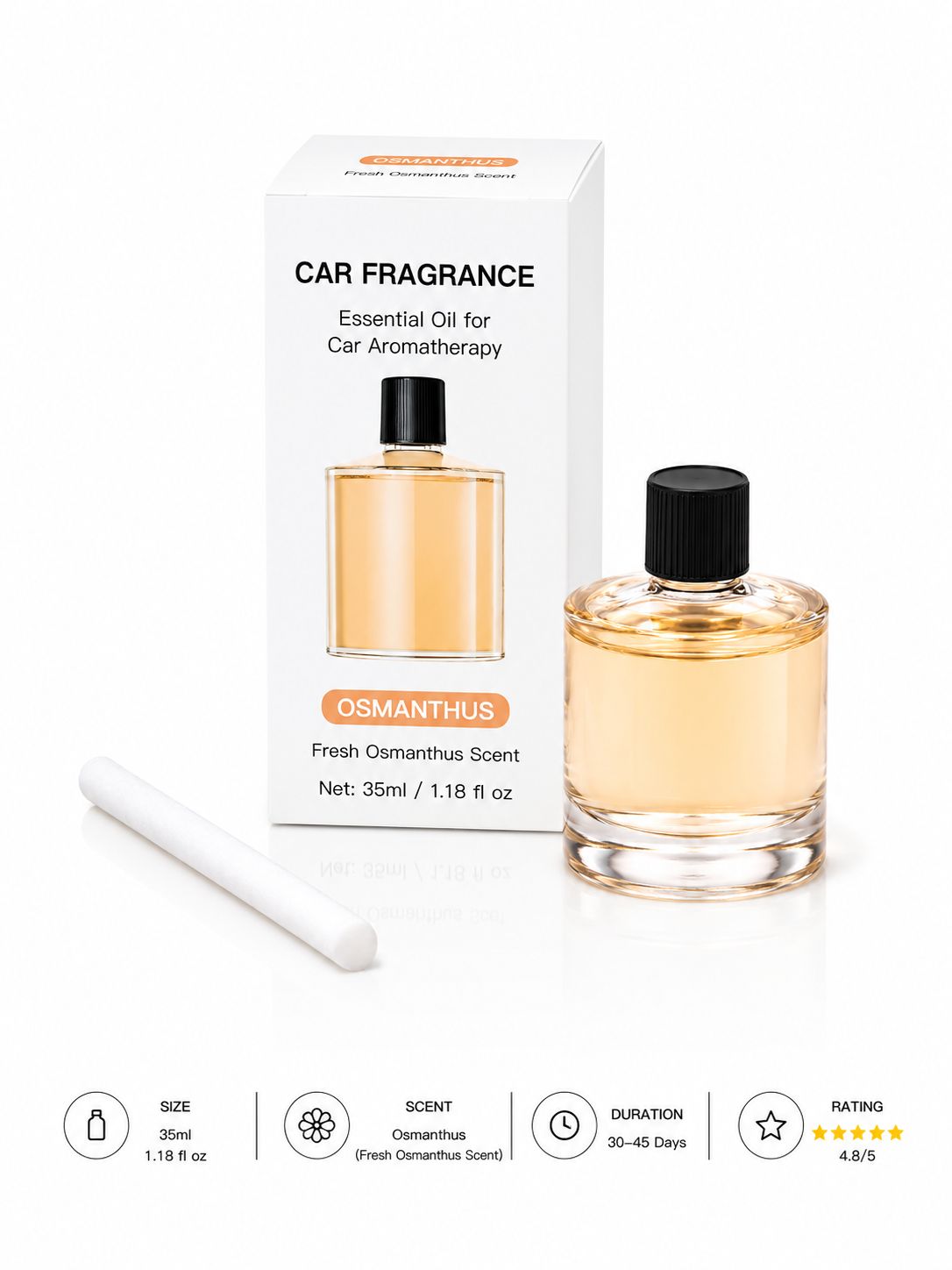 الخُميري - معطر سيارة شيشي بالزيوت العطرية – معطر هواء للسيارات يدوم طويلاً | 35 مل | 30-45 يوماً | 6 روائح منعشة