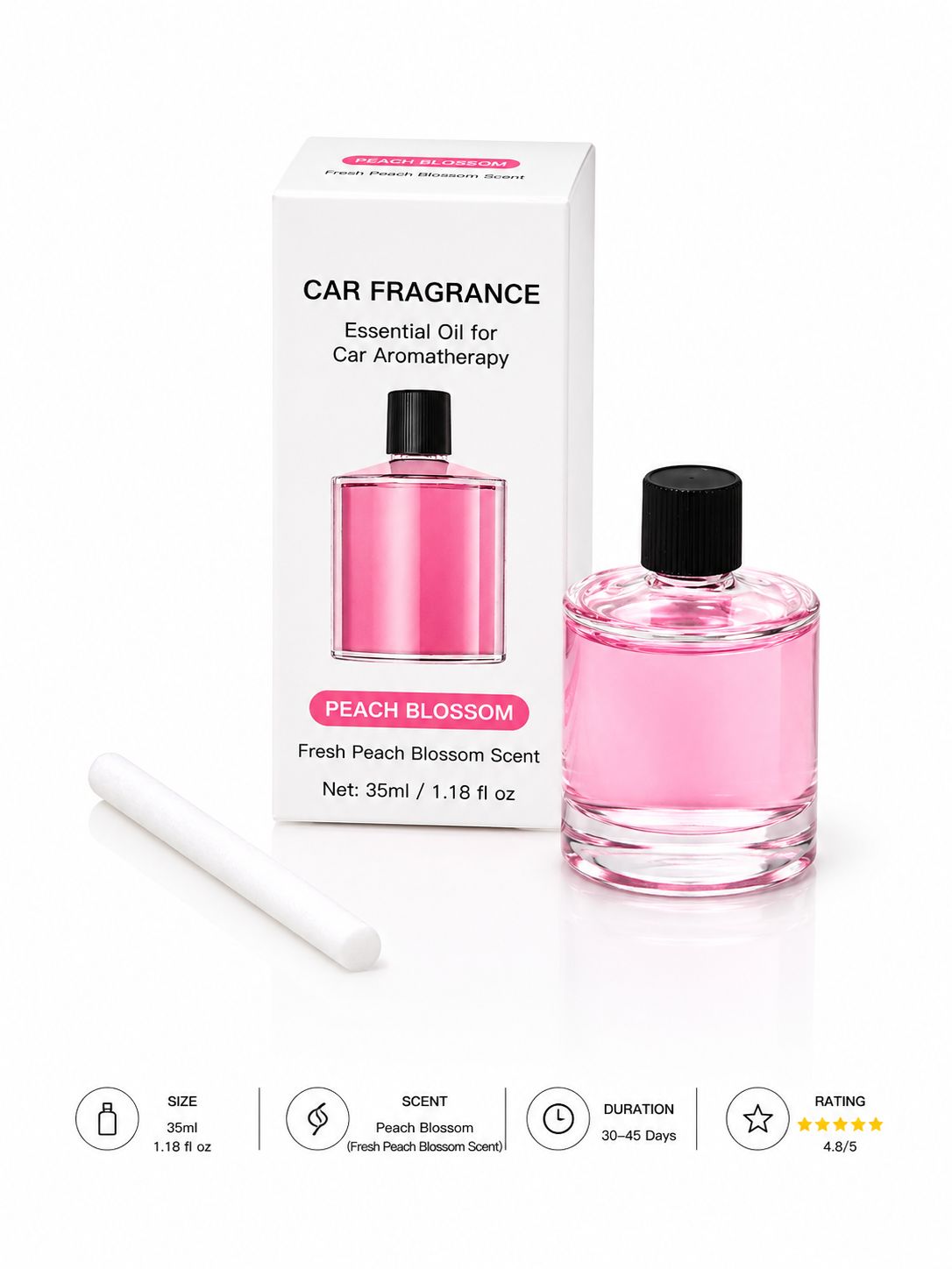الخُميري - معطر سيارة شيشي بالزيوت العطرية – معطر هواء للسيارات يدوم طويلاً | 35 مل | 30-45 يوماً | 6 روائح منعشة