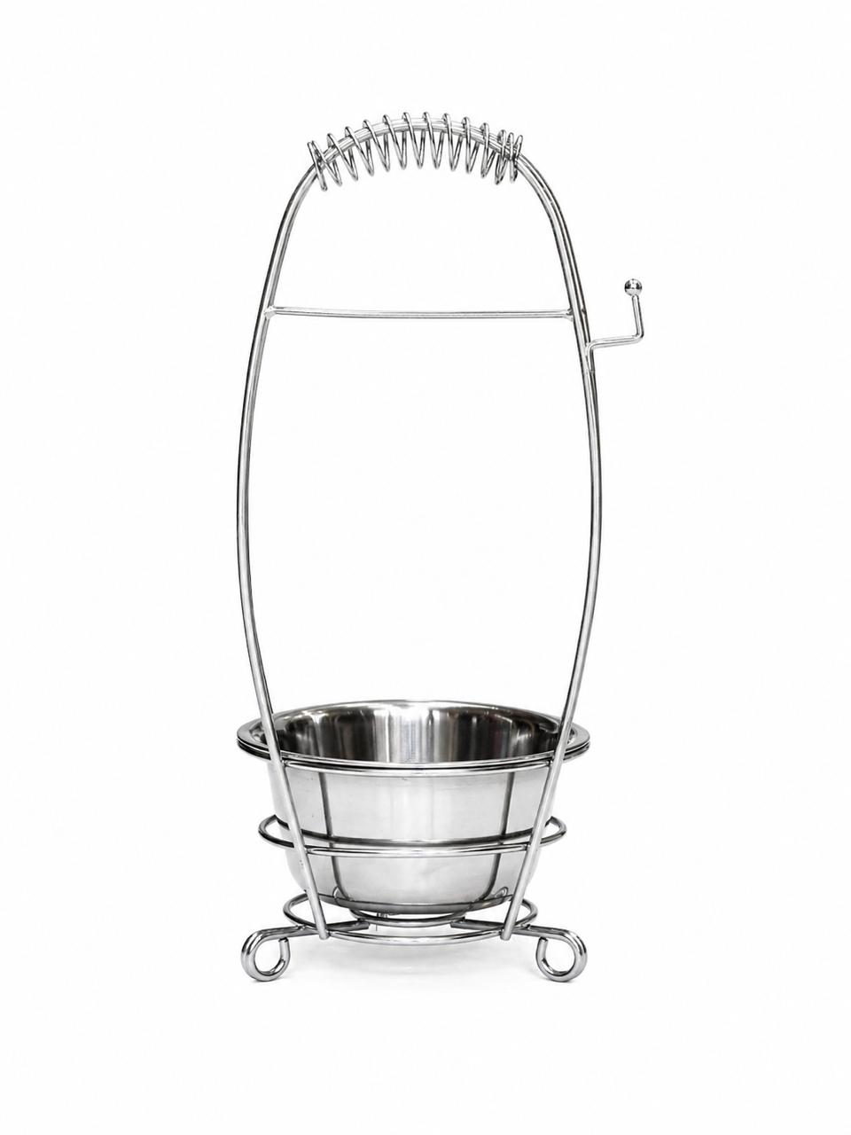 AL KHUMERY SILVER CHROME STAINLESS STEEL CHARCOAL HOLDER BASKET