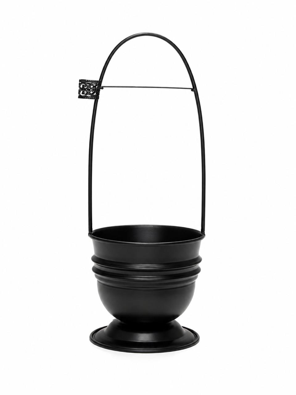 AL KHUMERY MATTE BLACK METAL HOOKAH CHARCOAL HOLDER BASKET
