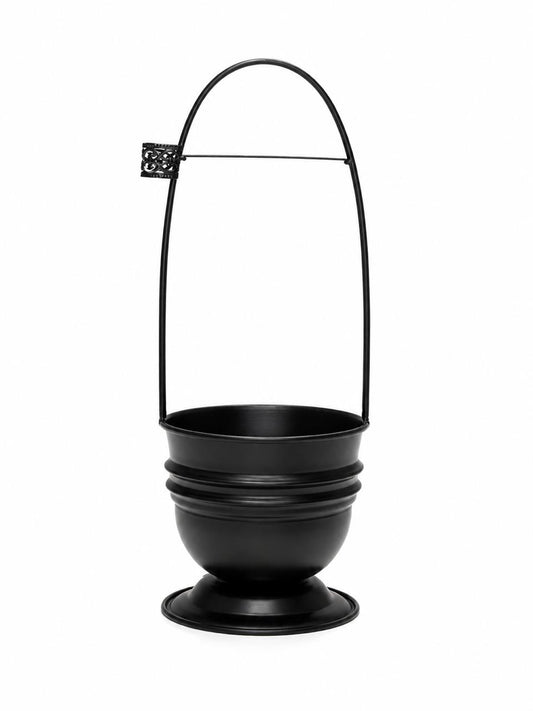 AL KHUMERY MATTE BLACK METAL HOOKAH CHARCOAL HOLDER BASKET