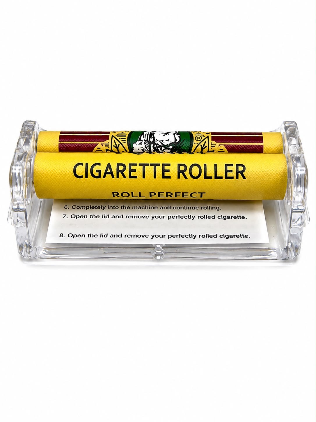 Cigarette Roller Machine – Roll Perfect Every Time | Clear Acrylic Body | Easy to Use | Perfect for Beginners & Experts