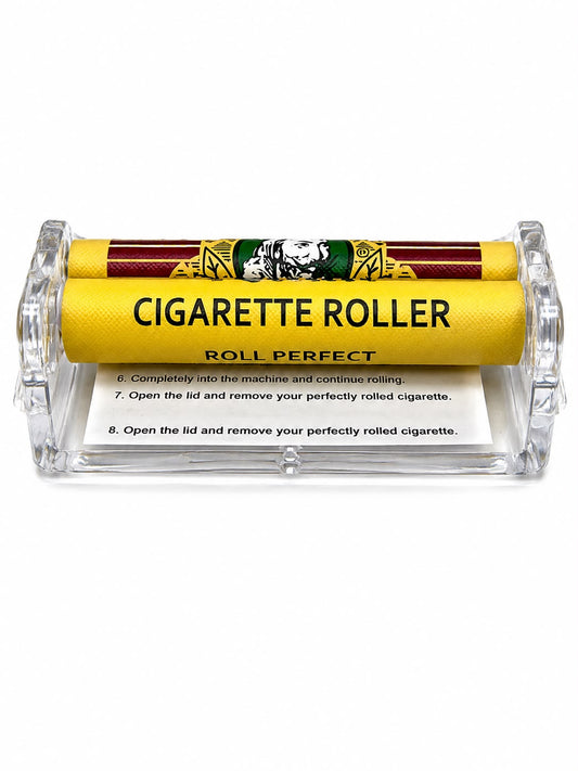 Cigarette Roller Machine – Roll Perfect Every Time | Clear Acrylic Body | Easy to Use | Perfect for Beginners & Experts
