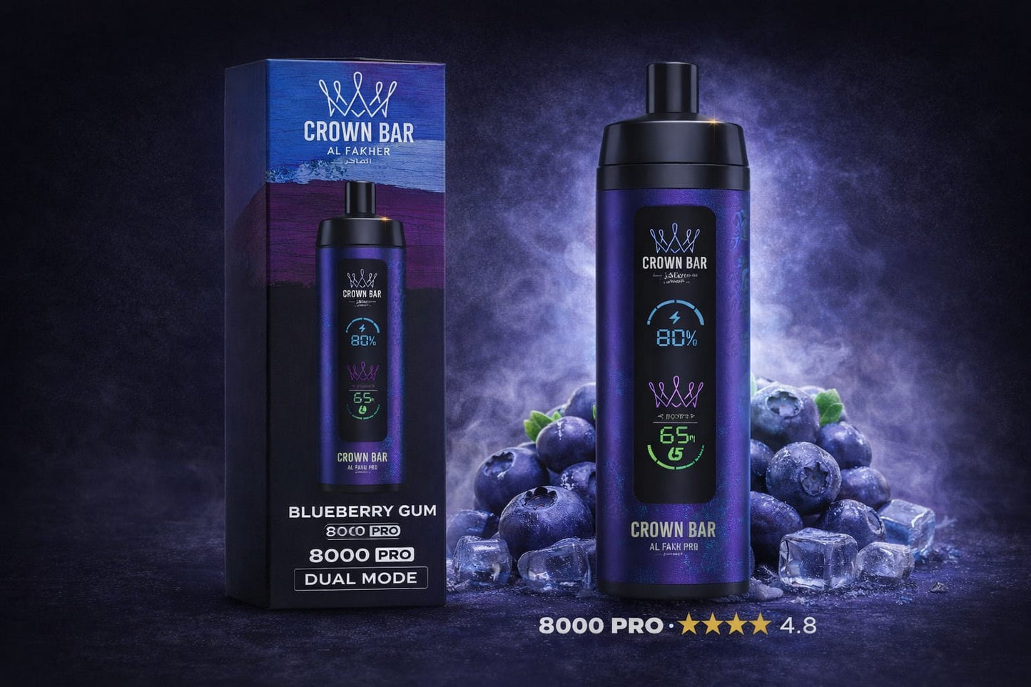 CROWN BAR AL FAKHER 8000 PUFFS DISPOSABLE VAPE IN UAE | AL KHUMERY