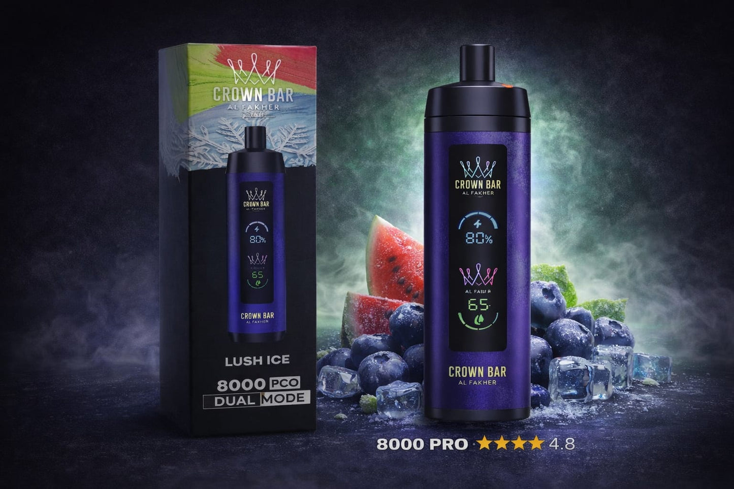 CROWN BAR AL FAKHER 8000 PUFFS DISPOSABLE VAPE IN UAE | AL KHUMERY