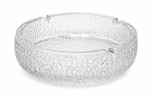 Al Khumery Crystal Glass Ashtray – Luxury Textured Design for Home & Lounge In UAE