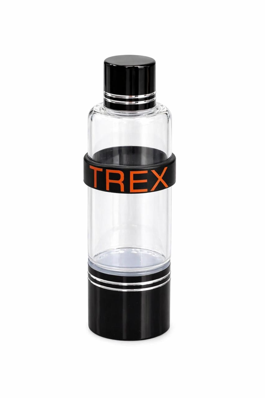 TREX प्रीमियम-25 मि.ली., ग्लास दोखा बोतल – मेटल कैप के साथ पारदर्शी एयरटाइट स्टोरेज | अल खुमेरी | लग्जरी स्मोकिंग एक्सेसरी