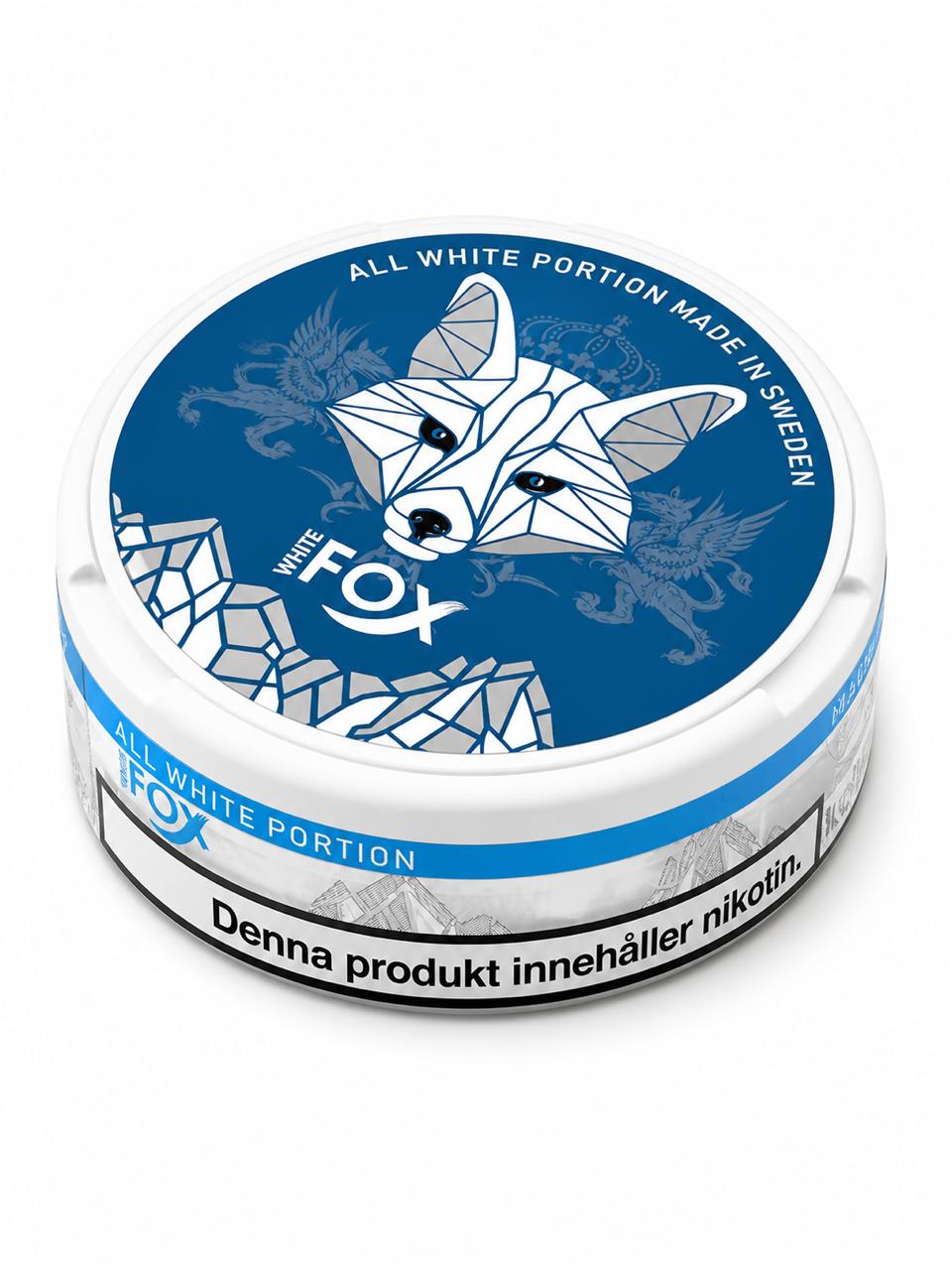 AL KHUMERY White Fox Nicotine Pouches | All White Portion Made in Sweden | Black / Blue / Double Mint / Peppered Mint / Full Charge | Tobacco-Free Snus  | UAE