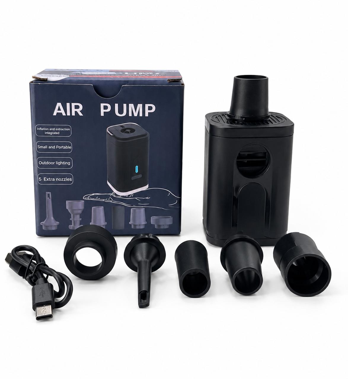 Pro Hookah Electric Air Pump – Rechargeable | Ultra Portable | Powerful Airflow | 5 Nozzles Included | Best Hookah Accessory