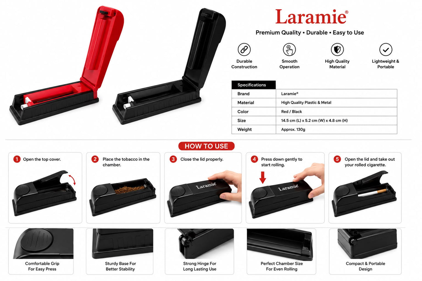 Laramie® Manual Cigarette Tube Injector