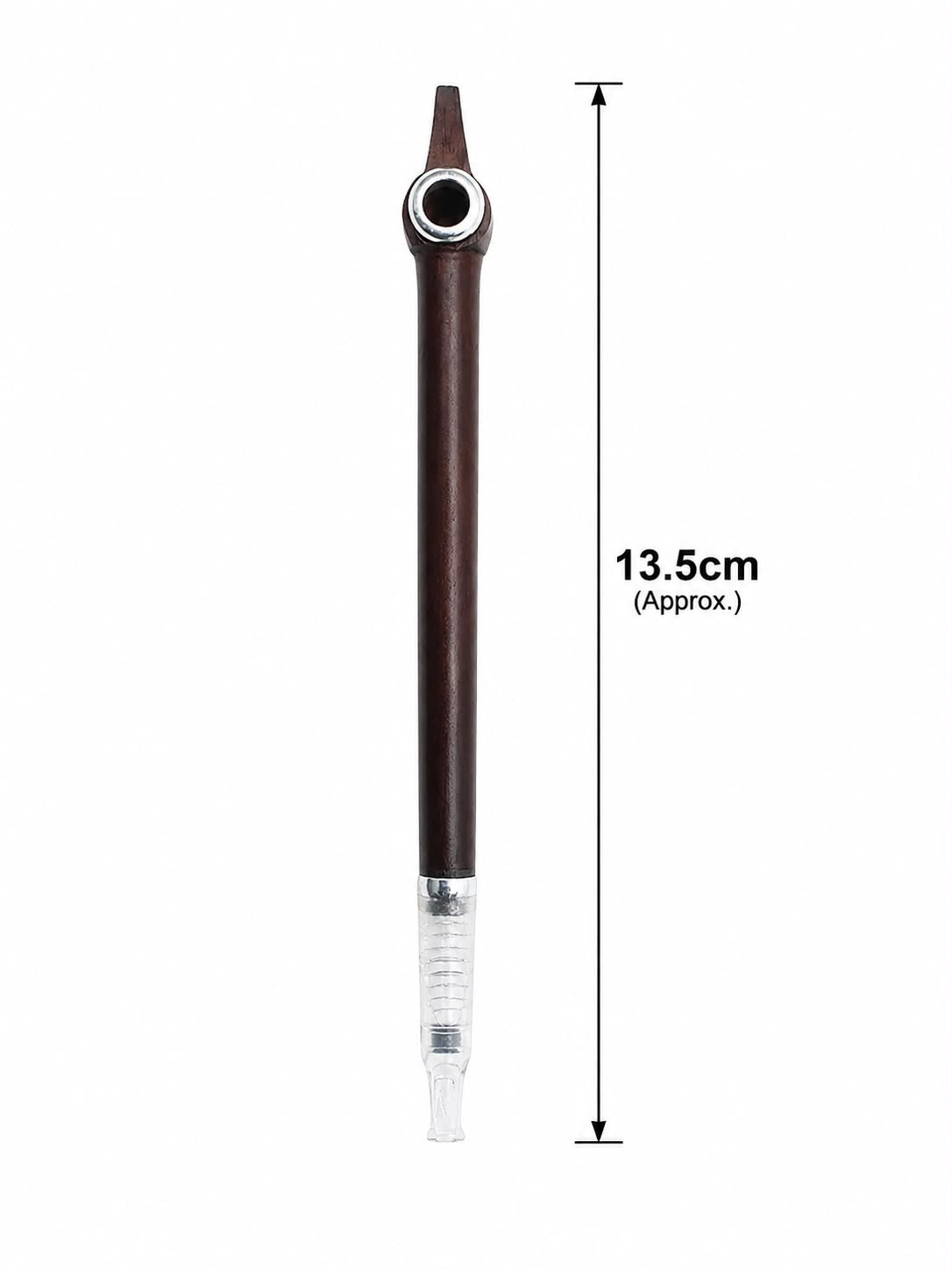 Traditional Medwakh Pipe – Wooden Dokha Smoking Pipe with Detachable Filter (13.5cm)