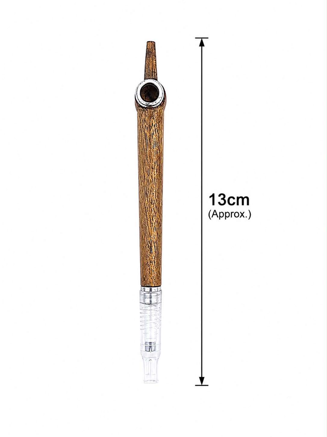 Traditional Medwakh Pipe – Natural Wood Grain Dokha Pipe with Detachable Filter (13cm)