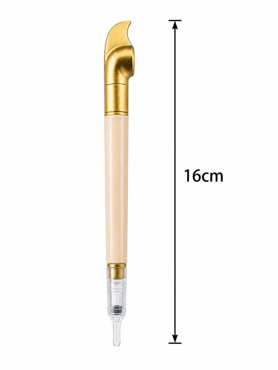 Premium Medwakh Pipe 16cm – Beige Acrylic Body with Matte Gold Finish – Modern Dokha/Midwakh Smoking Pipe