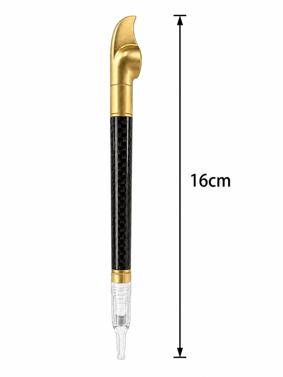 Premium Carbon Fiber Medwakh Pipe 16cm – Matte Gold Finish – Luxury Modern Dokha/Midwakh Smoking Pipe