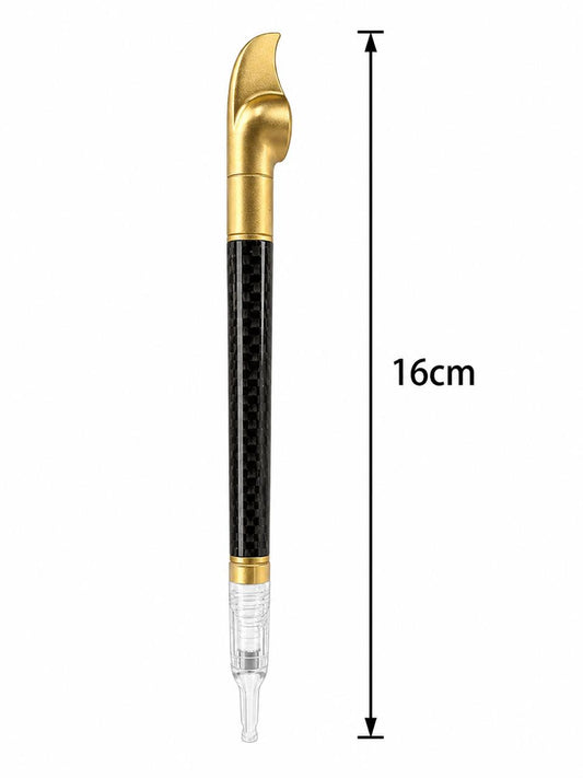 Premium Carbon Fiber Medwakh Pipe 16cm – Matte Gold Finish – Luxury Modern Dokha/Midwakh Smoking Pipe