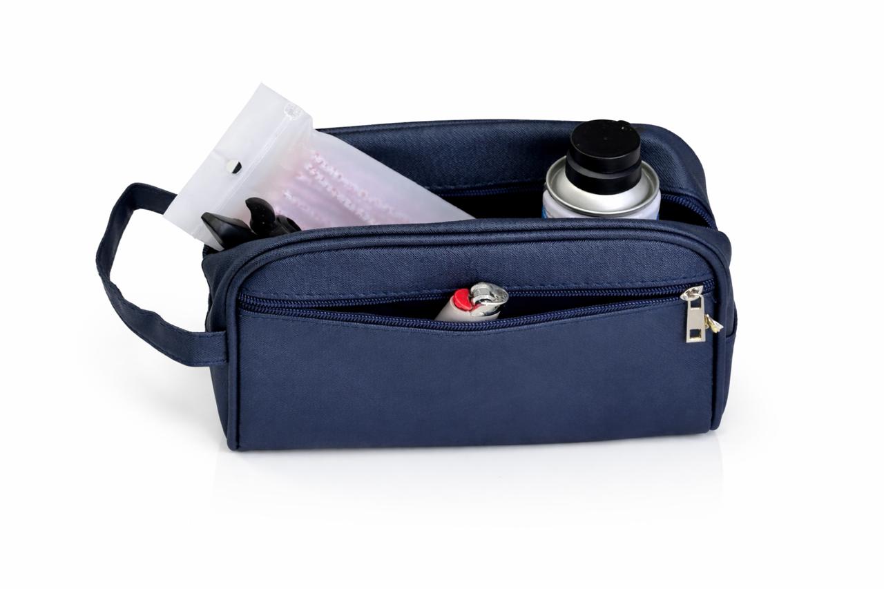 Al Khumery Premium Medwakh Travel Pouch – Luxury Blue Leather Dokha Storage Bag | Elegant Large Capacity Smoking Accessories