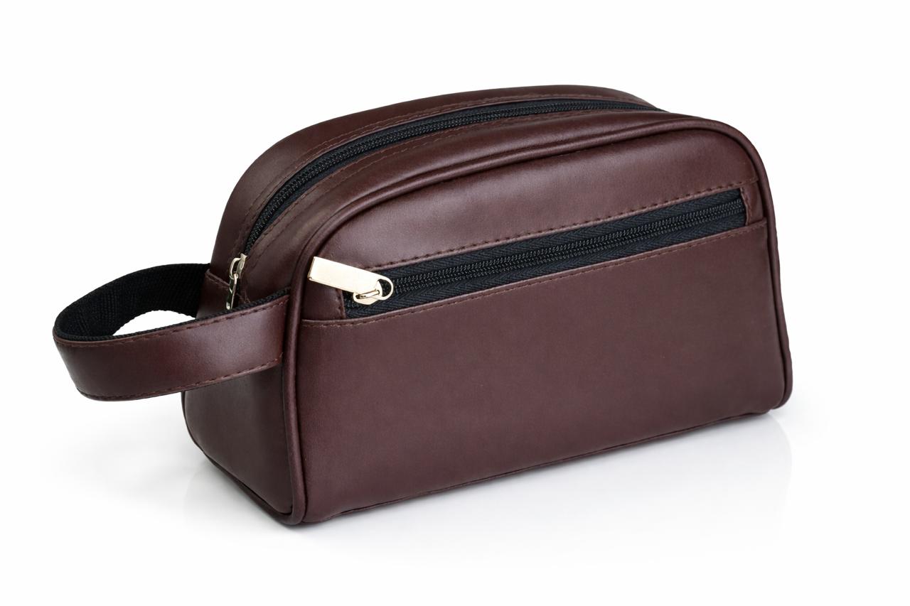 Al Khumery Elite Leather Medwakh Pouch – Dark Brown Dokha Case | Premium Travel Organizer for Smoking Accessories