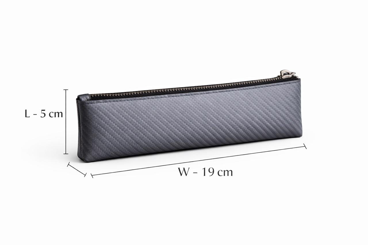 Al Khumery Premium Medwakh Pouch – Sleek Carbon Fiber Dokha Pipe Case | Slim Luxury Zipper Storage for Smoking Accessories
