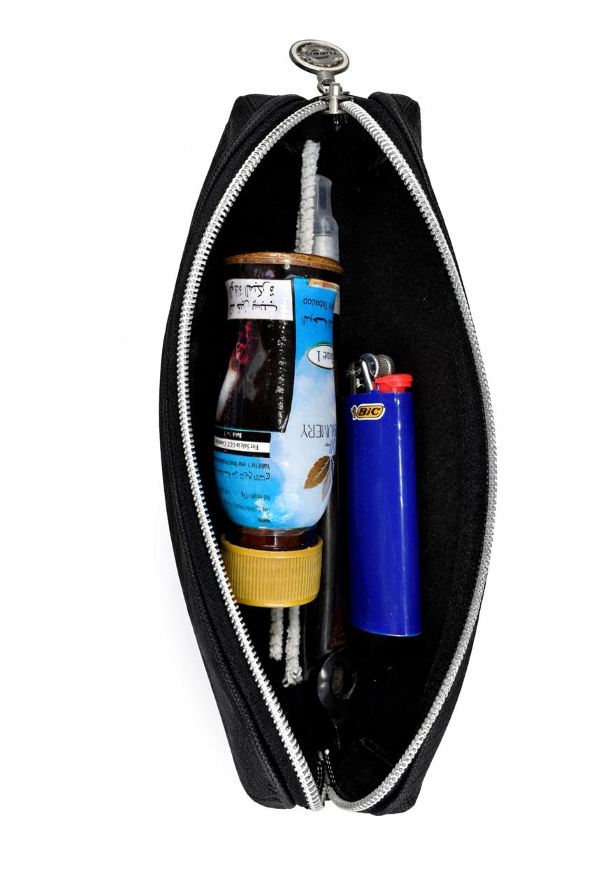 Al Khumery Classic Medwakh Pouch – Premium Black Dokha Case | Sleek & Durable Smoking Accessories Holder