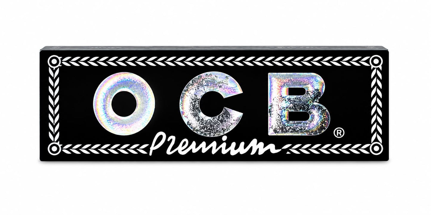OCB Premium Rolling Papers – Ultra-Thin, Slow Burn & Natural Vegetable Gum | Classic Black Edition