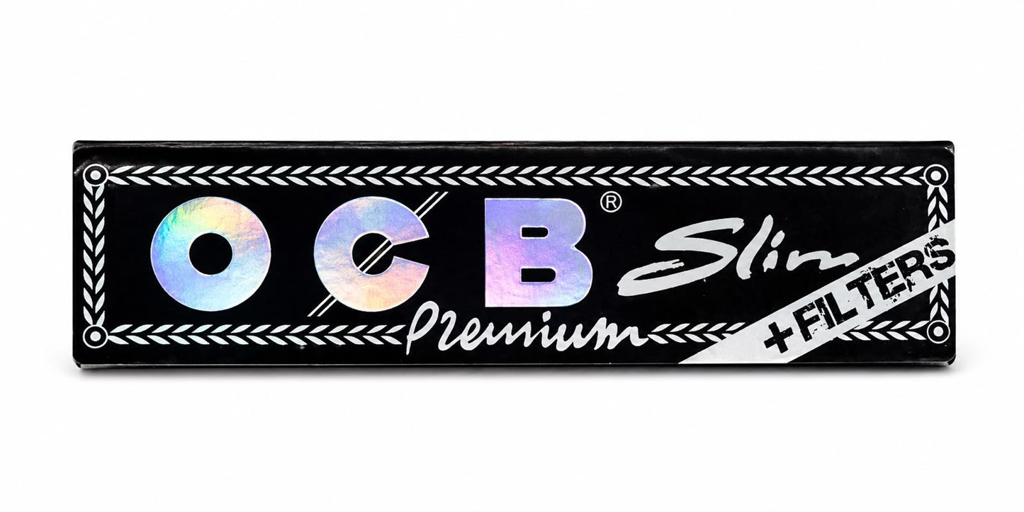 OCB Premium Slim Rolling Papers + Filters – Ultra-Thin Paper & Natural Arabic Gum | Complete Rolling Kit