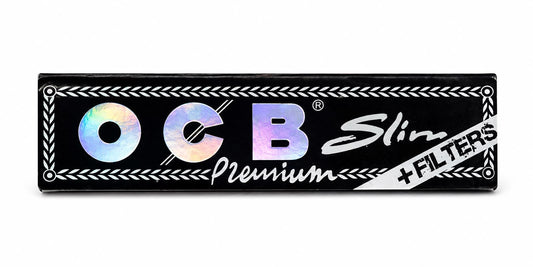 OCB Premium Slim Rolling Papers + Filters – Ultra-Thin Paper & Natural Arabic Gum | Complete Rolling Kit