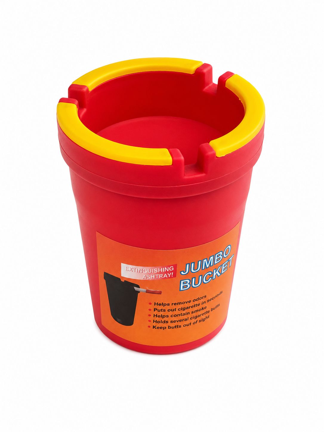 Jumbo Self-Extinguishing Ashtray Bucket – Puts Out Cigarettes Instantly, Eliminates Odors & Keeps Butts Out of Sight! | Available in 3 Colors