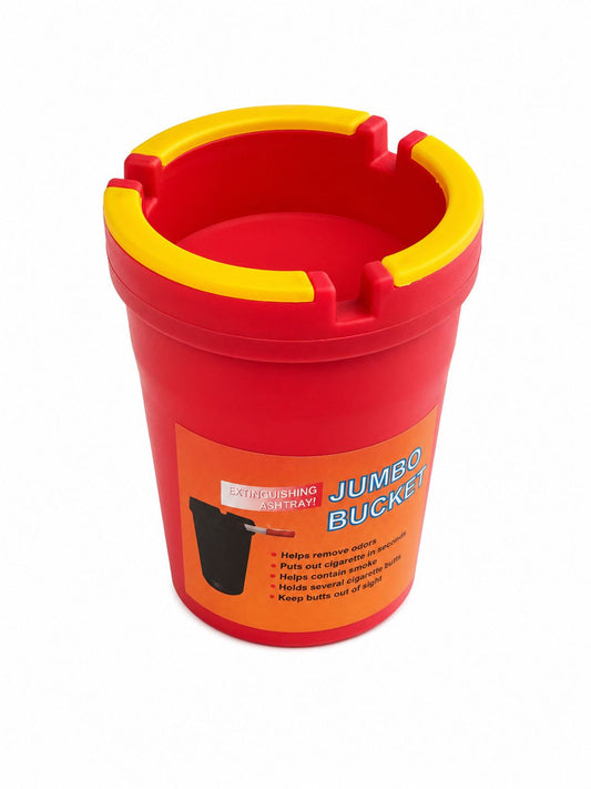 Jumbo Self-Extinguishing Ashtray Bucket – Puts Out Cigarettes Instantly, Eliminates Odors & Keeps Butts Out of Sight! | Available in 3 Colors