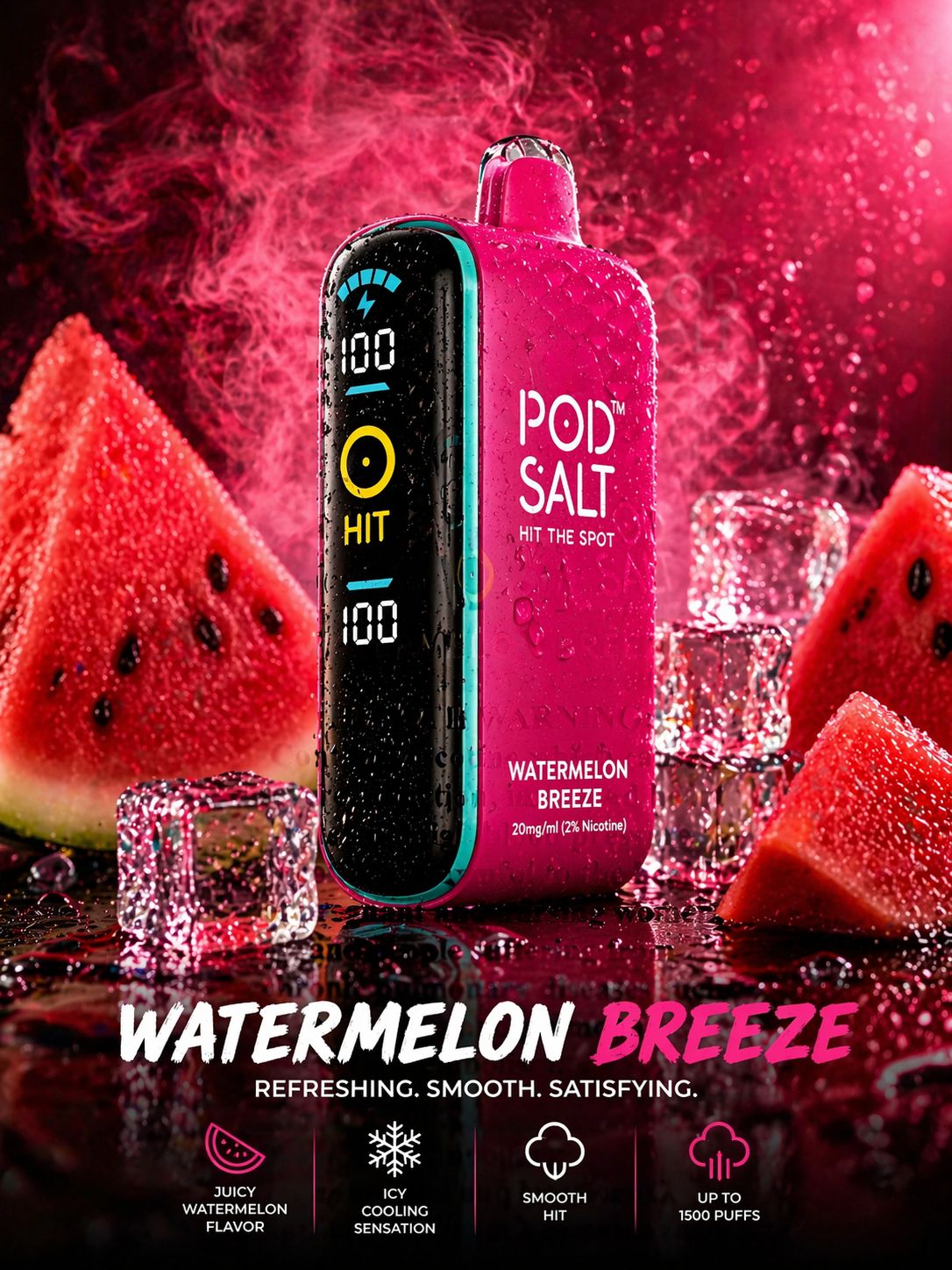 AL KHUMERY Pod Salt Hit Disposable Vape – [Flavor] | 15000 Puffs | 20mg | UAE