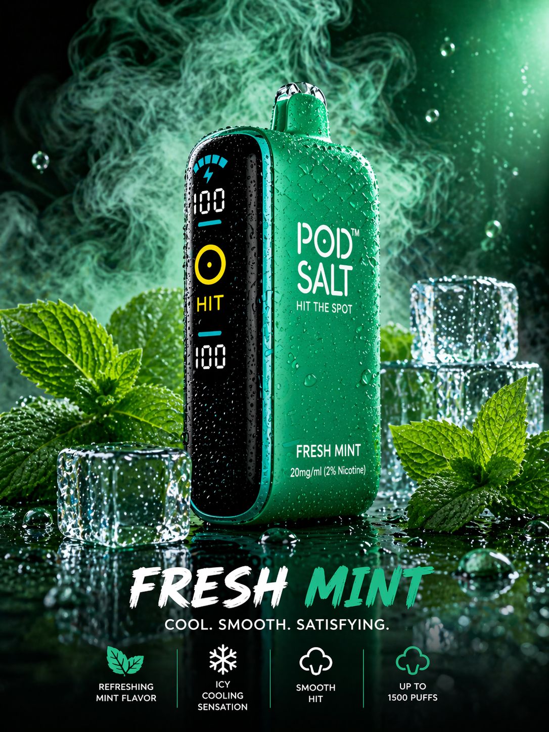 AL KHUMERY Pod Salt Hit Disposable Vape – [Flavor] | 15000 Puffs | 20mg | UAE