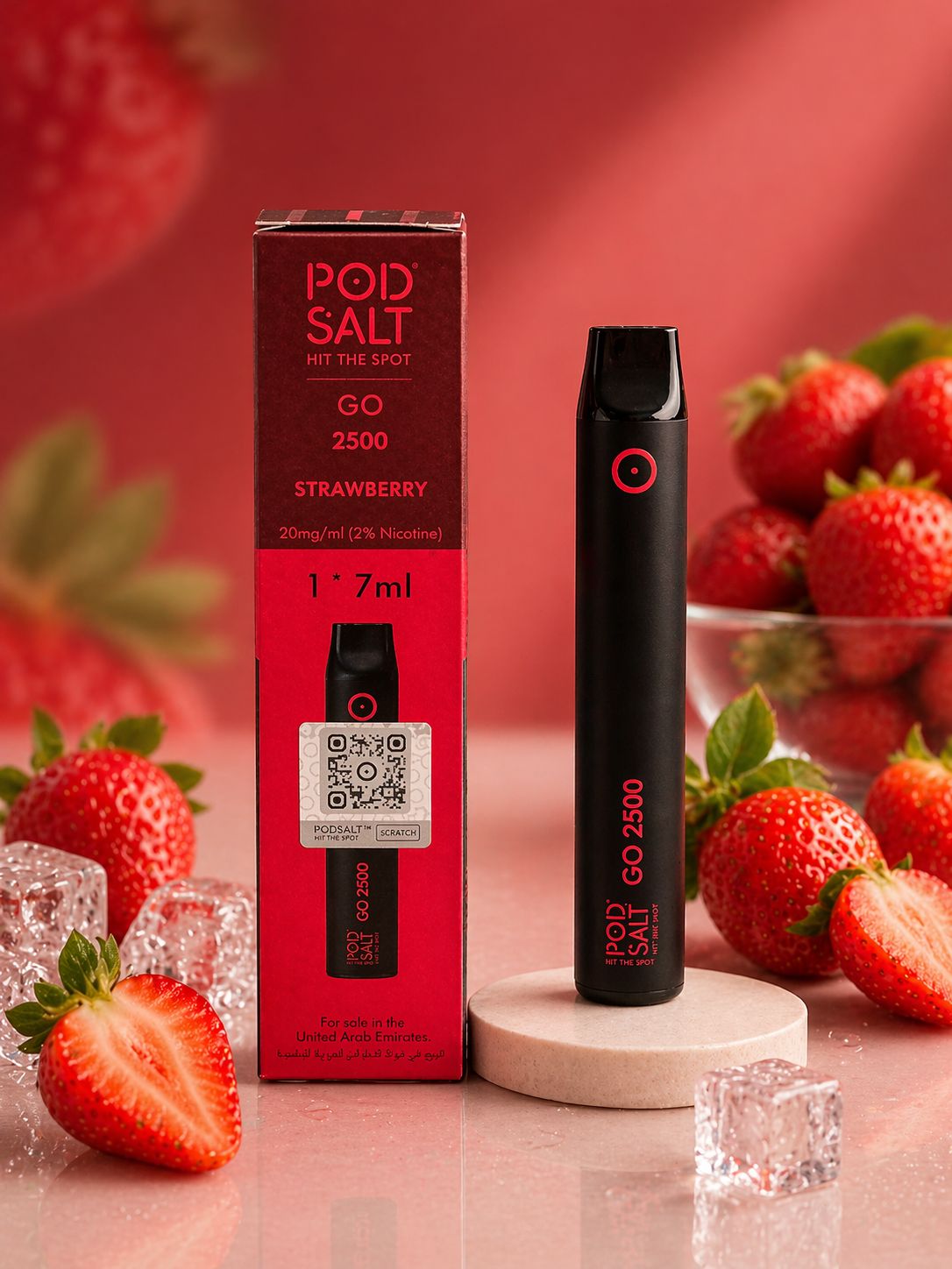 AL KHUMERY Pod Salt Go 2500 Disposable Vape – Cantaloupe Ice | 2500 Puffs | 7ml | 20mg | UAE
