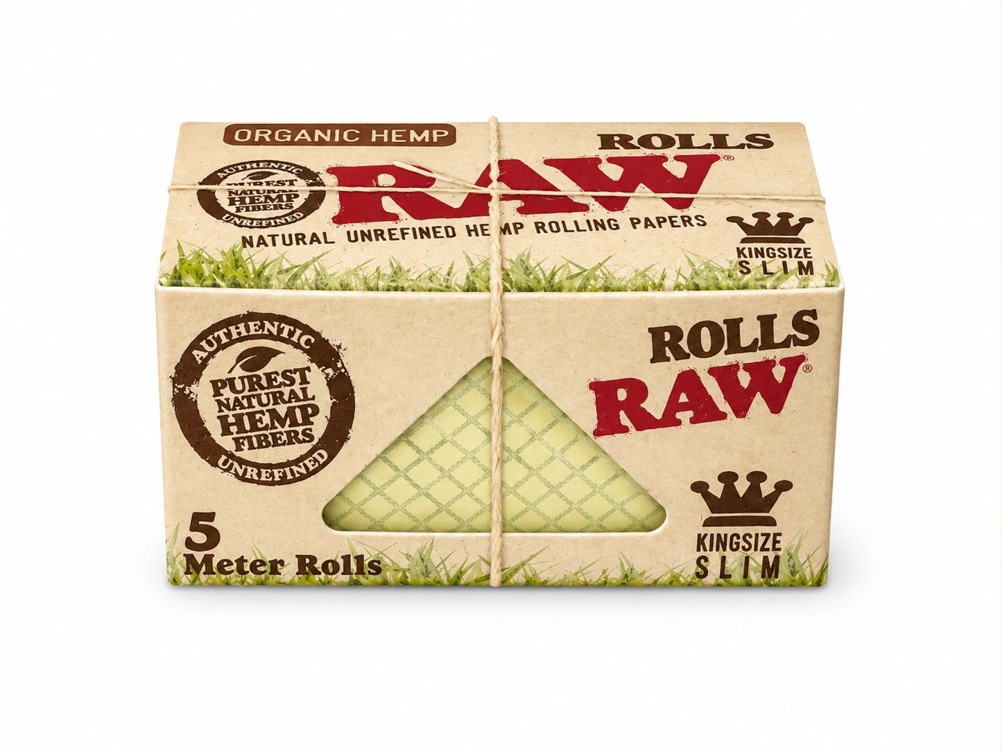 RAW Organic Hemp King Size Slim Rolls – 5 Meters | Purest Natural Hemp Fibers | Unrefined | Cut Any Size