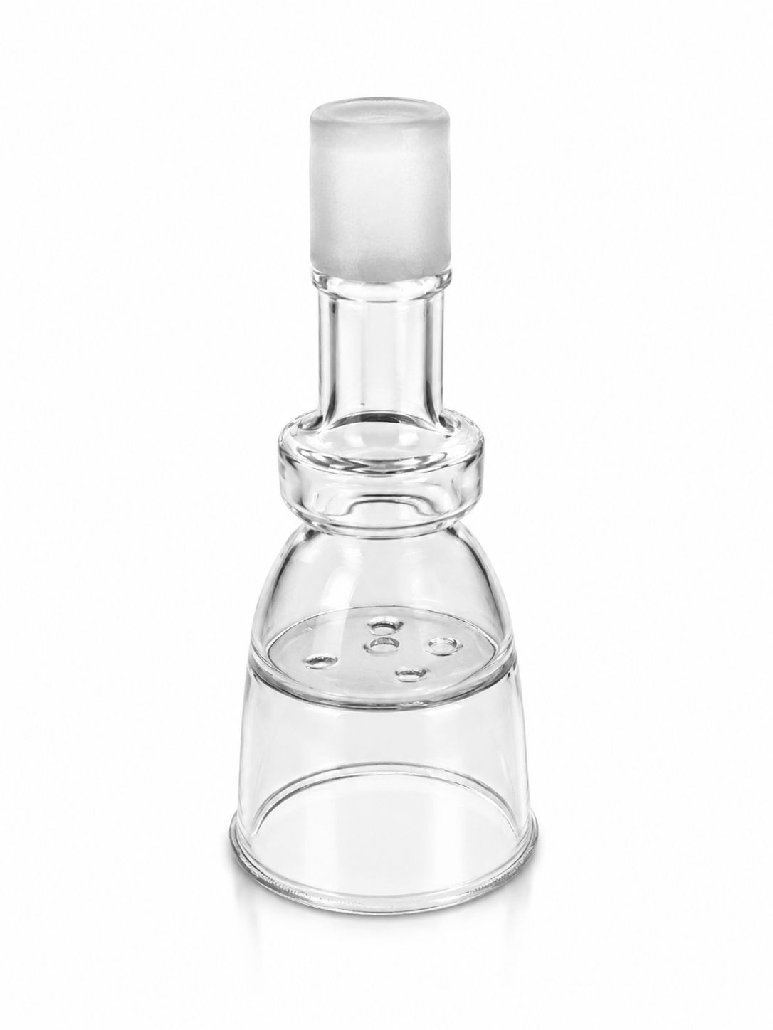 Premium Crystal Clear Glass Hookah Phunnel Bowl with Multi-Hole Heat Diffuser – Ultimate Shisha Experience