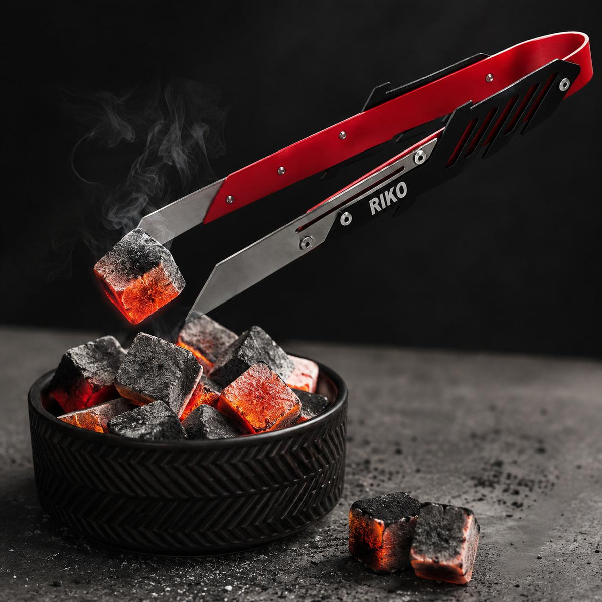 Richman Shisha Charcoal Tongs – Stainless Steel, 22.5cm, Heat Resistant