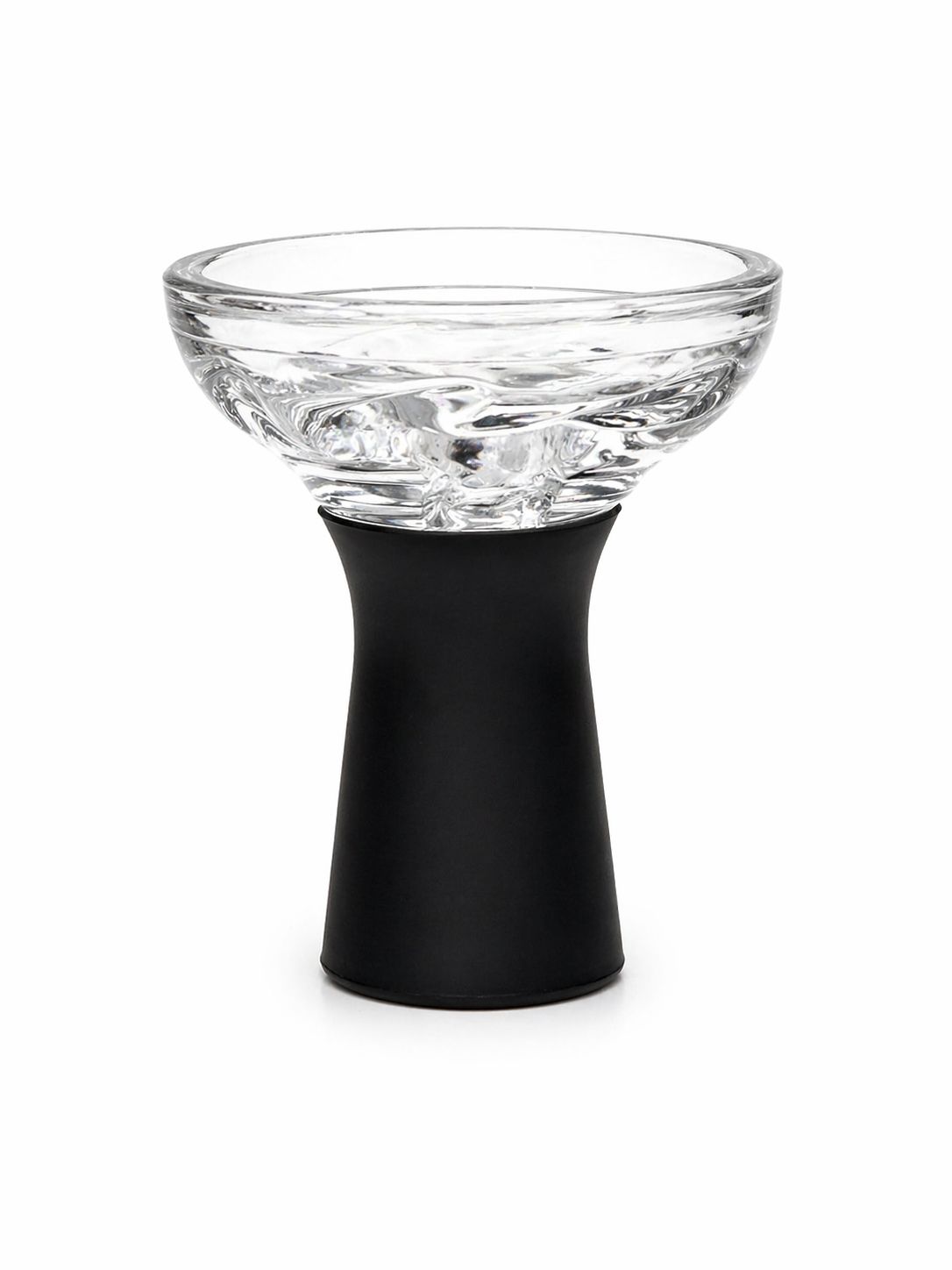 AL KHUMERY PREMIUM CRYSTAL GLASS FUNNEL HOOKAH BOWL – SWIRL SHISHA RAS WITH SILICONE STEM | BLUE, BROWN & BLACK | UAE