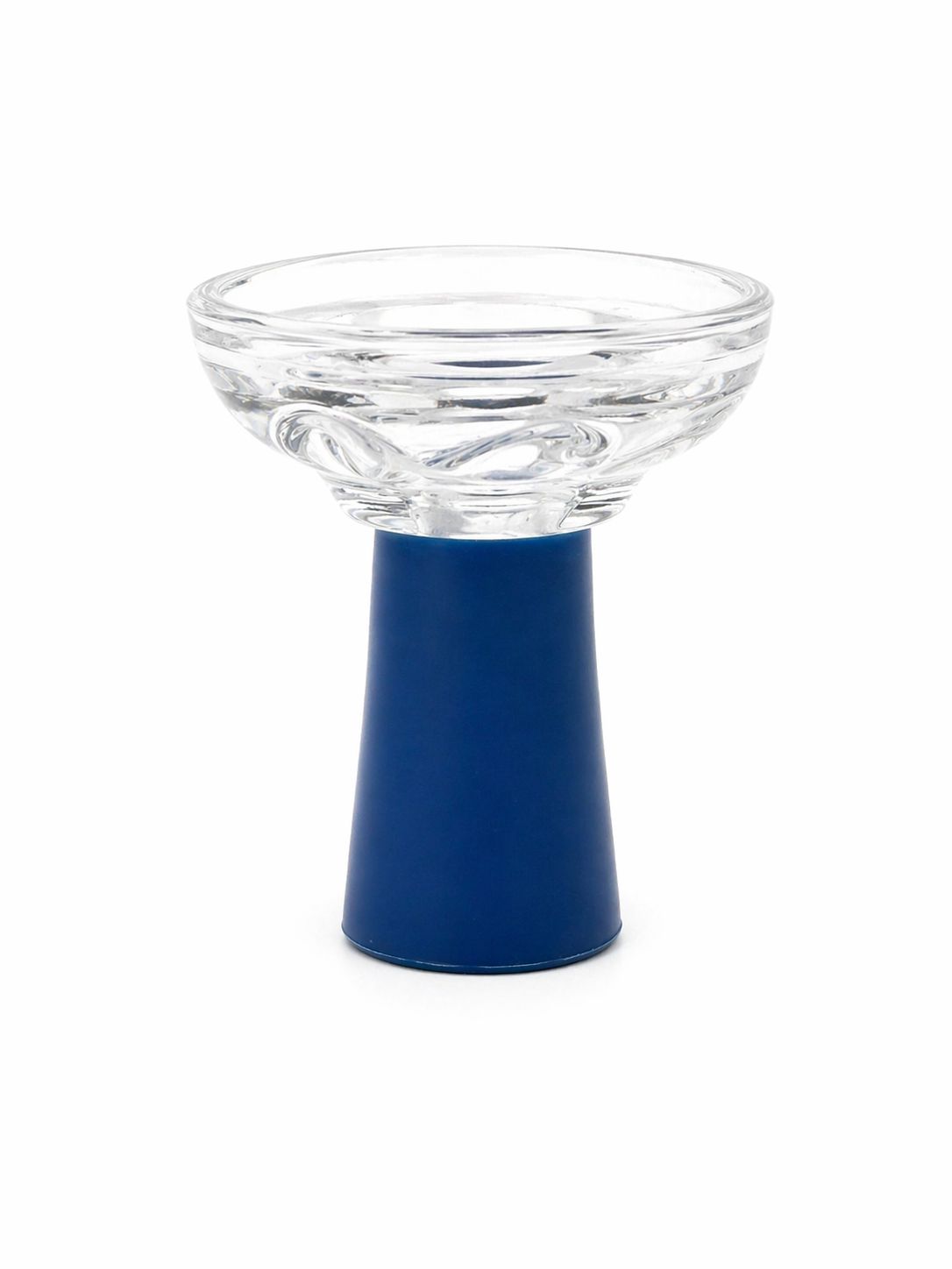 AL KHUMERY PREMIUM CRYSTAL GLASS FUNNEL HOOKAH BOWL – SWIRL SHISHA RAS WITH SILICONE STEM | BLUE, BROWN & BLACK | UAE