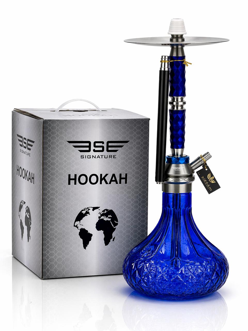 AL KHUMERY | BSE Signature Hookah - Royal Blue Crystal Base | Premium Shisha Set | IN UAE