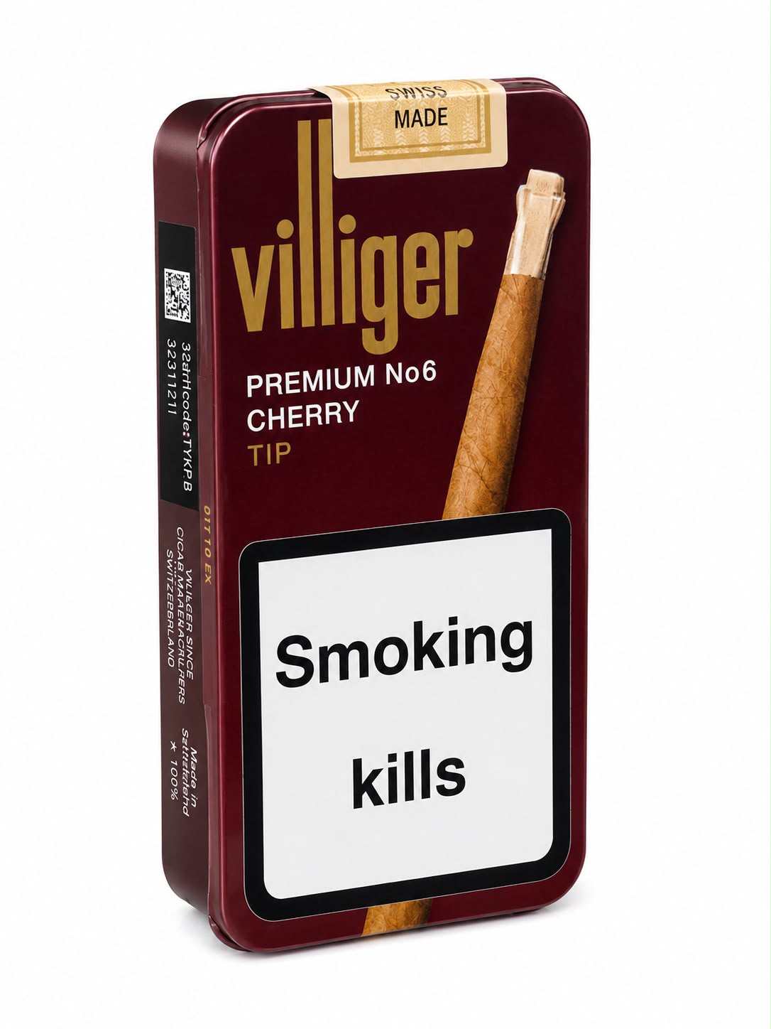 Villiger Premium No.6 Cherry Tip – Swiss-Crafted Luxury in Every Draw